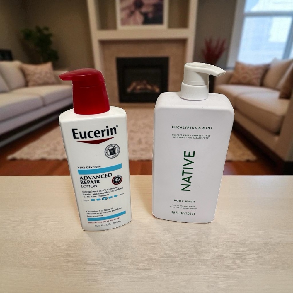Set of 2‎ Body Care Items: Native & Eucerin NEW